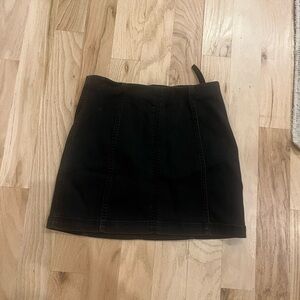 Free People Black Mini Skirt